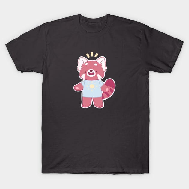 Smiley Red Panda T-Shirt by electricgale